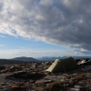 Near Hill One on the first night of the traverse of The Southern Ranges in Tasmania's South West National Park.