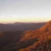 The valley of the Howqua River. Taken from near Bluff Hut.