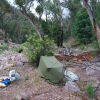 Not even a tarp that night. Just a mozzie net to keep the mosquitos at bay on a warm summers night beside a river in Victoria.