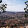 The view from Mt John Roberts. The white line on the horizon is Lake Frome.